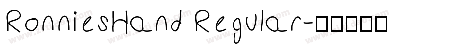 RonniesHand Regular字体转换